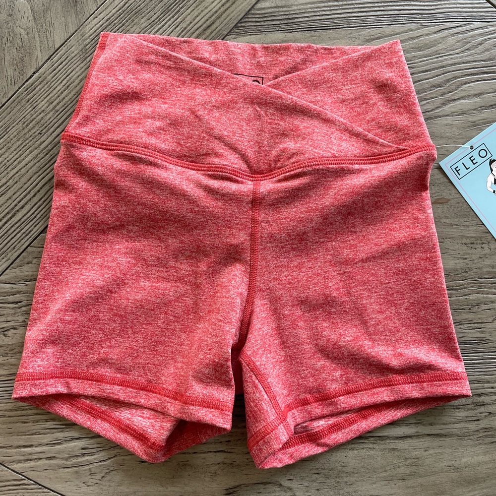 Fleo XS Heathered Salsa V Waistband Shorts